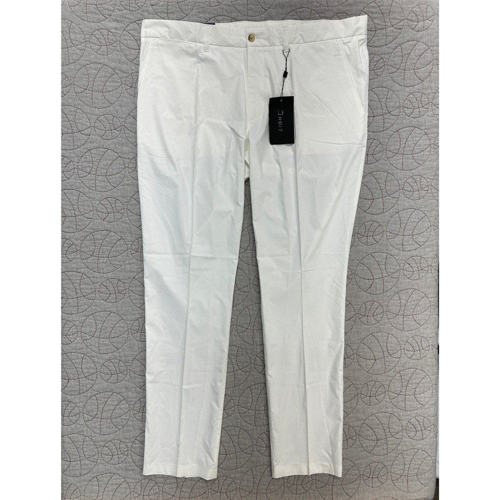 J.Lindeberg Elof Tight Fit Pants White Light Poly Golf / Mens 40x32